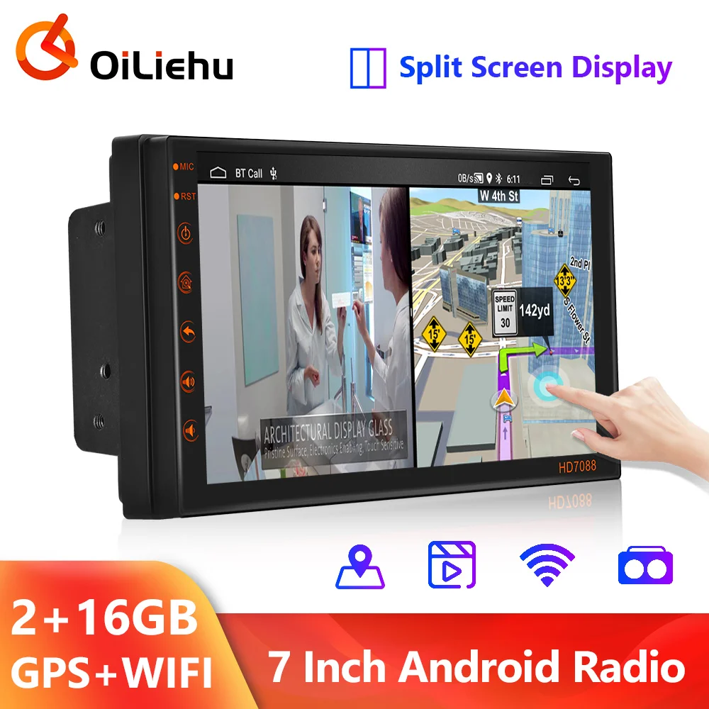OiLiehu 2 Din Car Radio Touch Screen Multimedia Player BT Autoaudio Wifi GPS Autoradio Universal for 2din FM Receiver Mirror L 
OiLiehu 2 Din Car Radio Touch Screen Multimedia Player BT Autoaudio Wifi GPS Autoradio Universal for 2din FM Receiver Mirror L