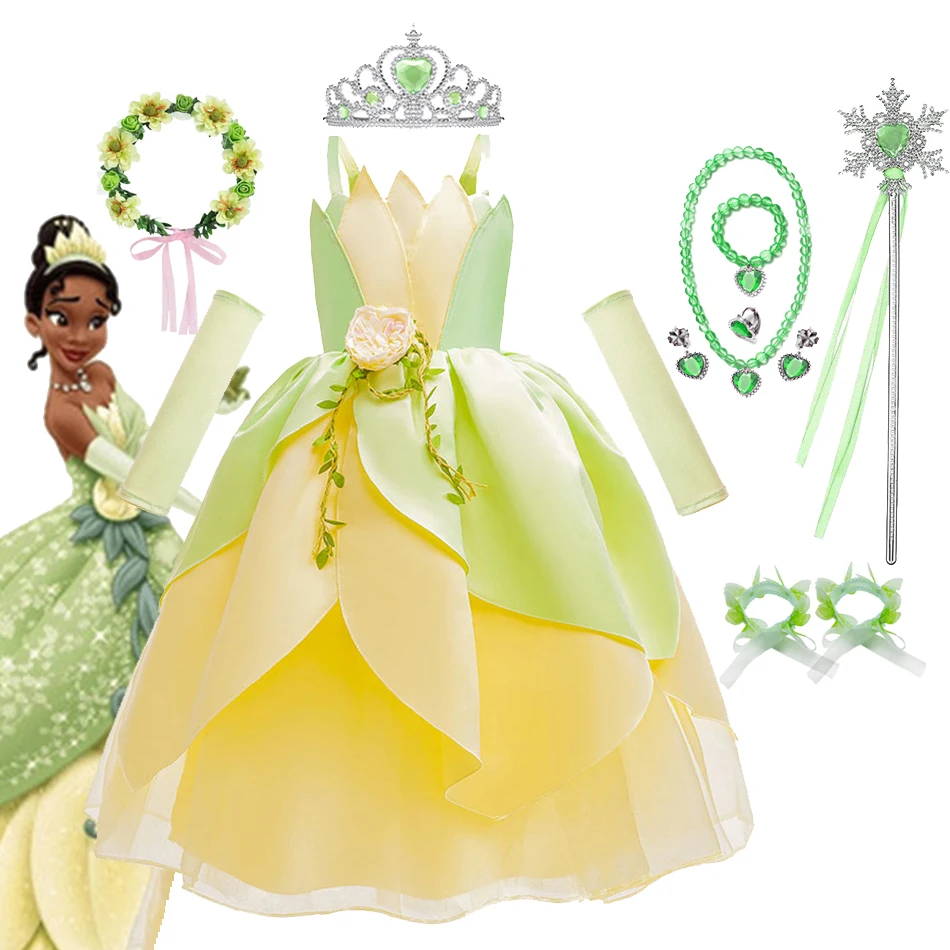 2023 Girls Tiana Dress Up Evening Party Green The Princess and the Frog Ball Gown Fancy Fairy Birthday Fluffy Dresses
2023 Girls Tiana Dress Up Evening Party Green The Princess and the Frog Ball Gown Fancy Fairy Birthday Fluffy Dresses