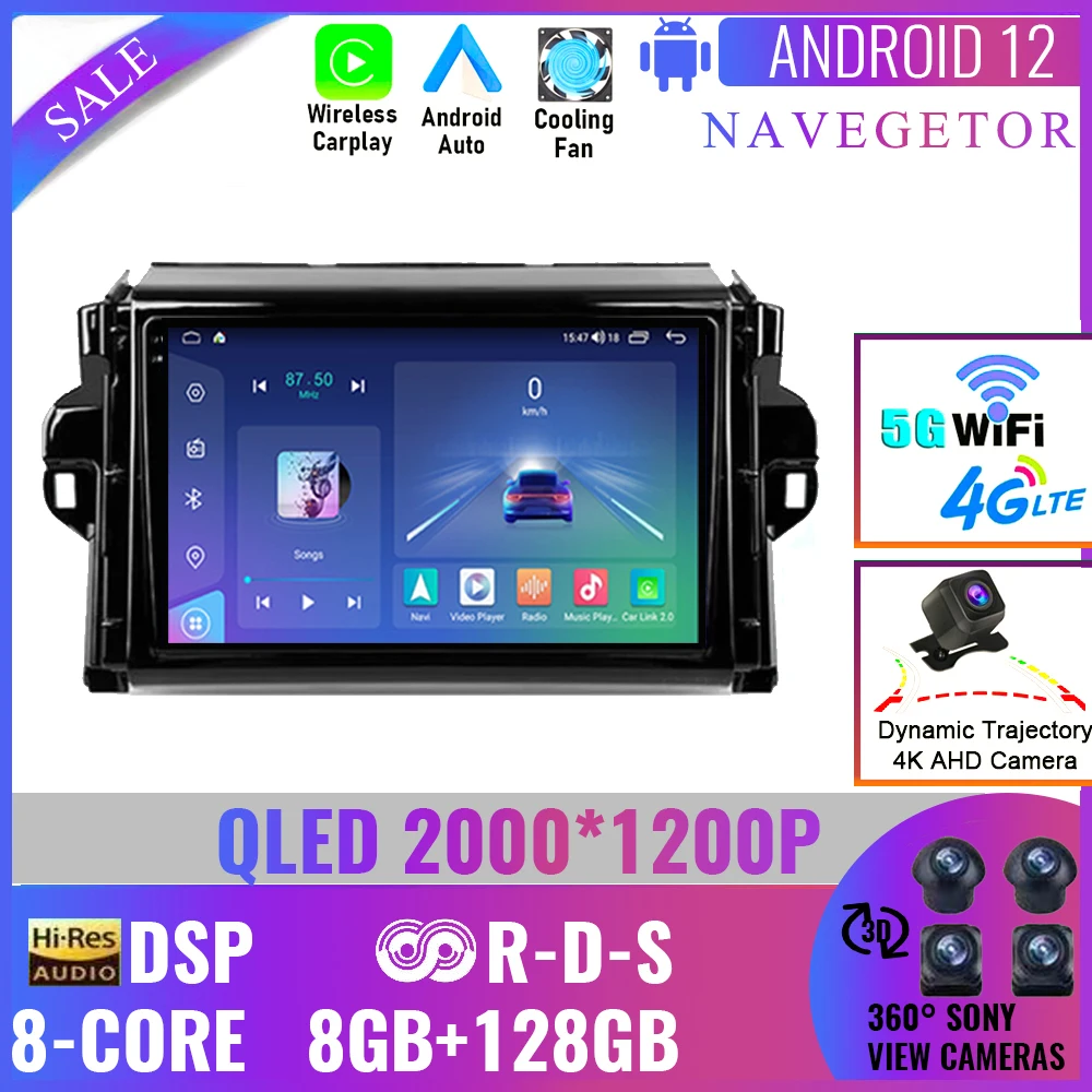 New android 12 For Toyota Fortuner 2 2015 - 2020 Android Car Radio Multimedia Video Player Navigation GPS DSP QLED DVR
New android 12 For Toyota Fortuner 2 2015 - 2020 Android Car Radio Multimedia Video Player Navigation GPS DSP QLED DVR