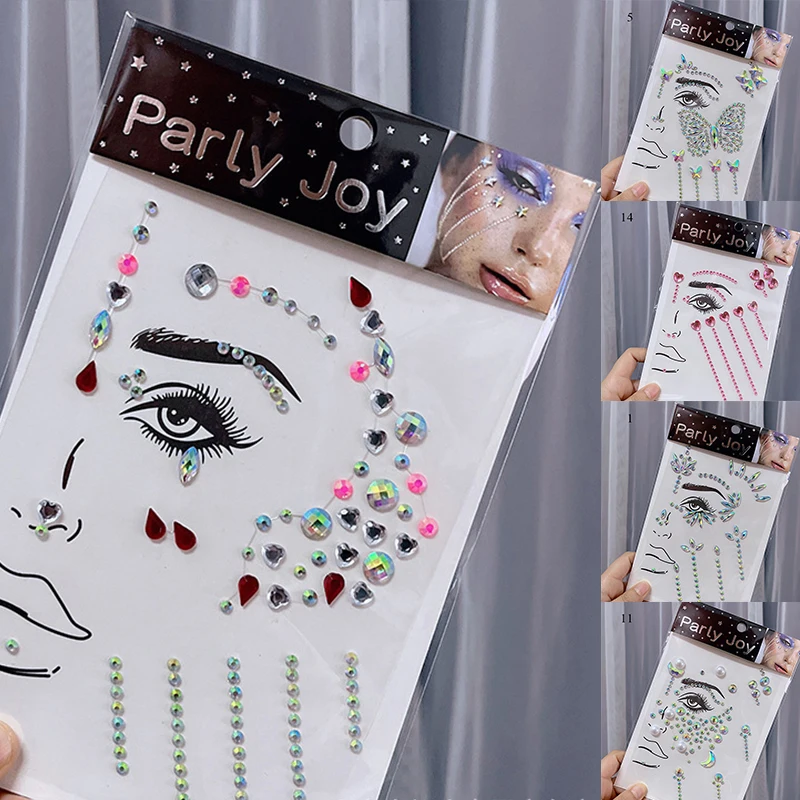 Face Jewelry Stickers Glitter Facial Jewels Rhinestones Makeup Stickers Body Art Eye Shadow Eyeliner Party Tattoos Decorative
Face Jewelry Stickers Glitter Facial Jewels Rhinestones Makeup Stickers Body Art Eye Shadow Eyeliner Party Tattoos Decorative