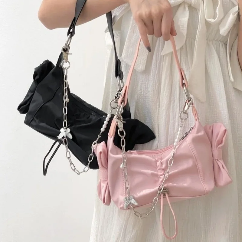 Cute Fashion Female Shoulder Bag Casual Nylon Solid Butterfly Bow Underarm Bag Girls Lolita Handbags 2022 Shopper Woman Purse
Cute Fashion Female Shoulder Bag Casual Nylon Solid Butterfly Bow Underarm Bag Girls Lolita Handbags 2022 Shopper Woman Purse