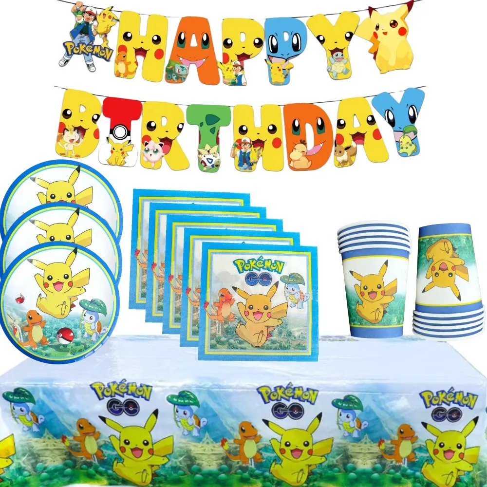 Pikachu theme party birthday party decoration tableware treasure cute tablecloth plate balloon banner flag charm
Pikachu theme party birthday party decoration tableware treasure cute tablecloth plate balloon banner flag charm