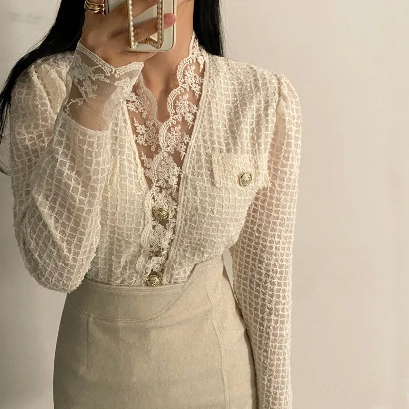 Lace Blouse Shirt Blouse Women Women Tops Women Shirts Office Blouse Chemise Longue Femme Embroidered Blouse Casual Blouse
Lace Blouse Shirt Blouse Women Women Tops Women Shirts Office Blouse Chemise Longue Femme Embroidered Blouse Casual Blouse