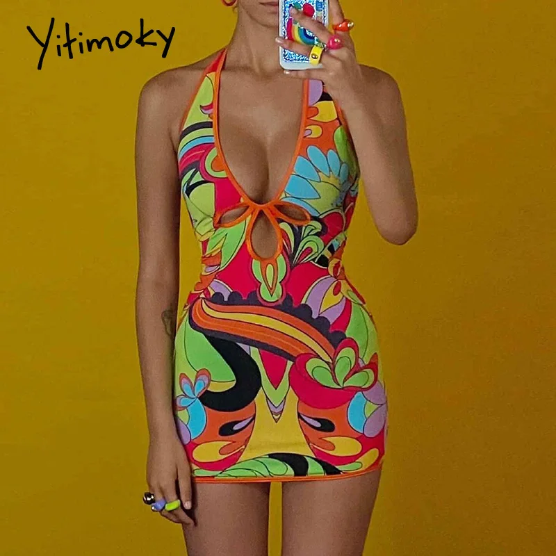 Yitimoky 2022 Harajuku Print Y2K Bodycon Sundresses Hollow Out Sexy Chic Halter Vintage Dress Elegant Backless Cute Mini Outfits
Yitimoky 2022 Harajuku Print Y2K Bodycon Sundresses Hollow Out Sexy Chic Halter Vintage Dress Elegant Backless Cute Mini Outfits
