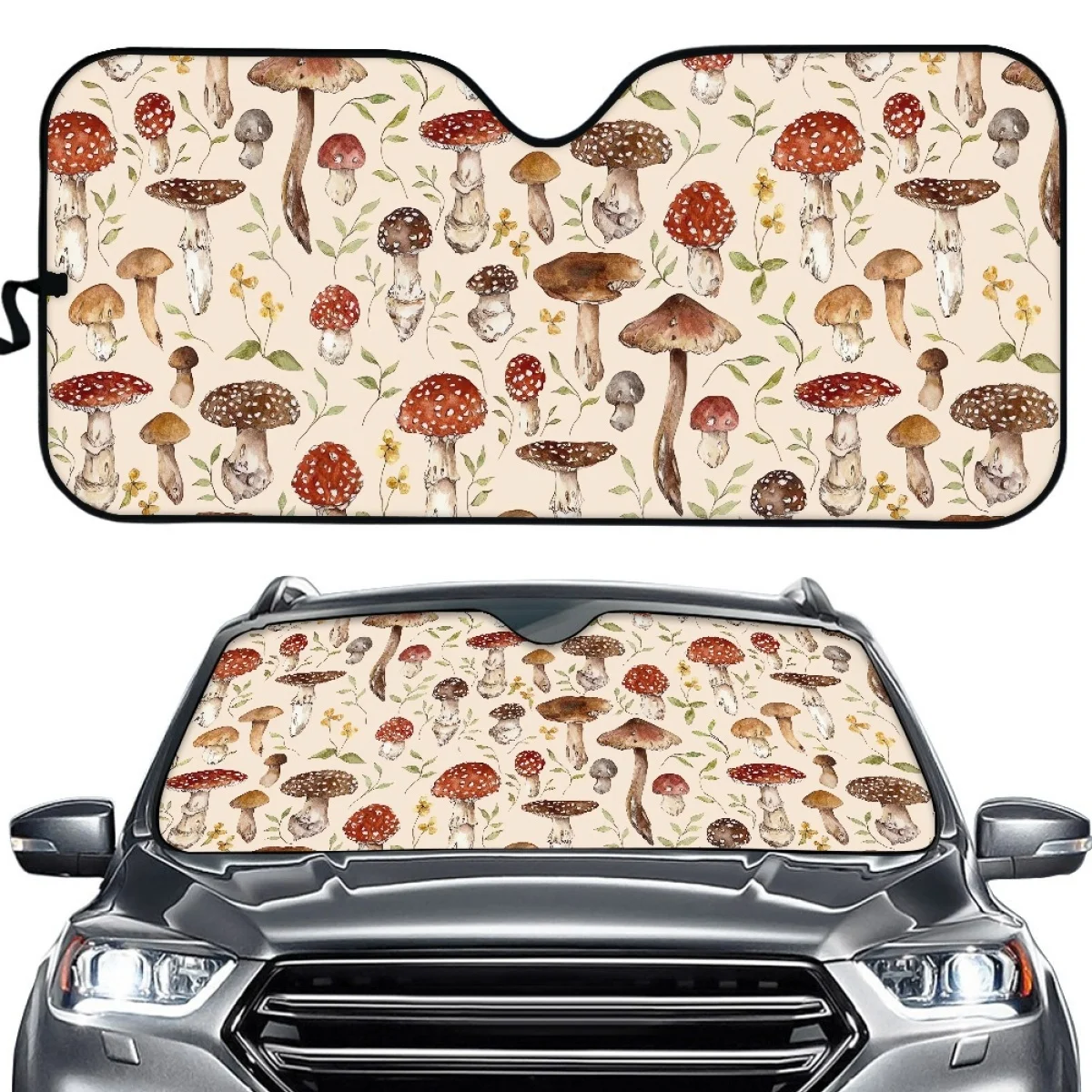 Durable Car Sunshade Cover Mushroom Pattern Auto Sun Shade Summer Heat Reflector Protect Vehicles Sun Protection for Men Women
Durable Car Sunshade Cover Mushroom Pattern Auto Sun Shade Summer Heat Reflector Protect Vehicles Sun Protection for Men Women