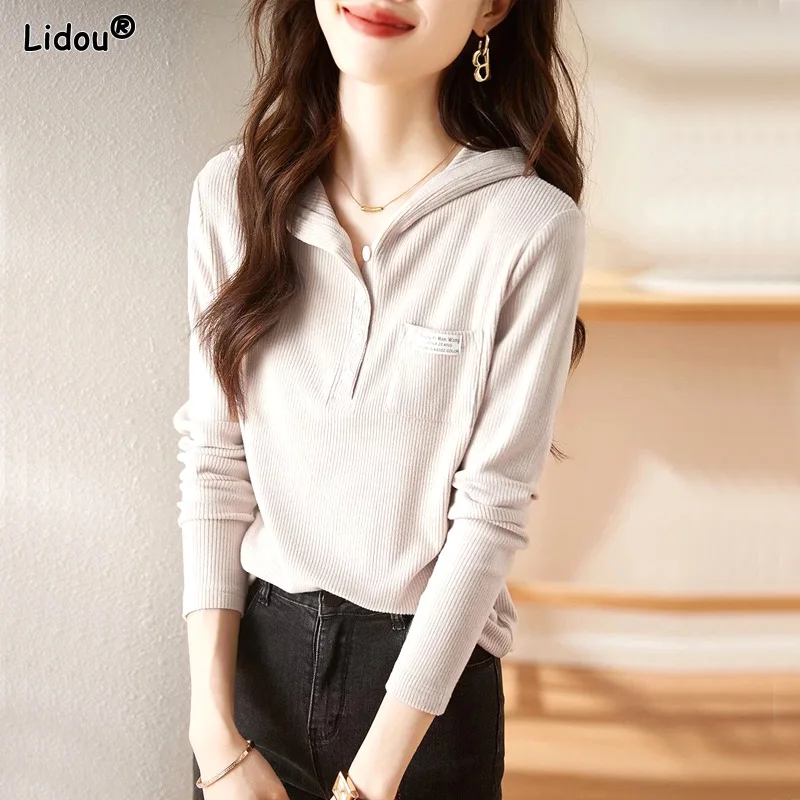 Pockets Hooded Patchwork Button Solid Loose Autumn Winter Thin Casual Women's Clothing 2022 Pullovers Sweet Youth Office Lady
Pockets Hooded Patchwork Button Solid Loose Autumn Winter Thin Casual Women's Clothing 2022 Pullovers Sweet Youth Office Lady