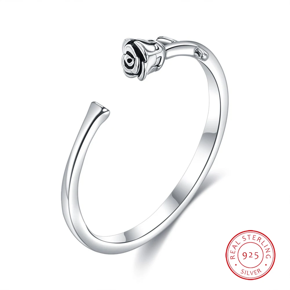 Opening Rose Finger Rings 925 Sterling Silver Platinum Plated Ring for Women Romantic Valentine's Day Gift Jewelry
Opening Rose Finger Rings 925 Sterling Silver Platinum Plated Ring for Women Romantic Valentine's Day Gift Jewelry