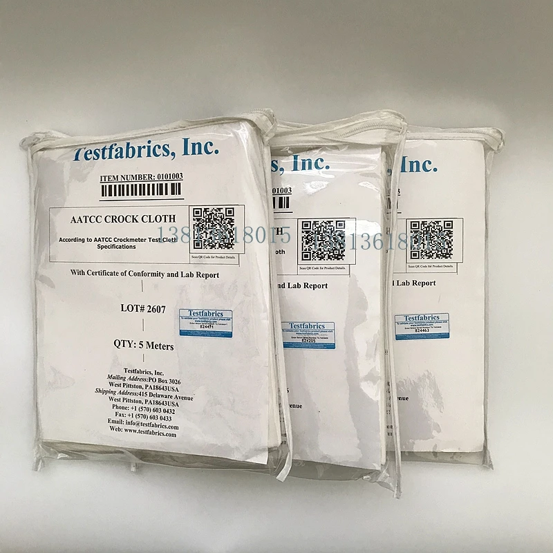 AATCC white cotton dry and wet rubbing cloth American standard small white cloth color fastness test square cloth
AATCC white cotton dry and wet rubbing cloth American standard small white cloth color fastness test square cloth