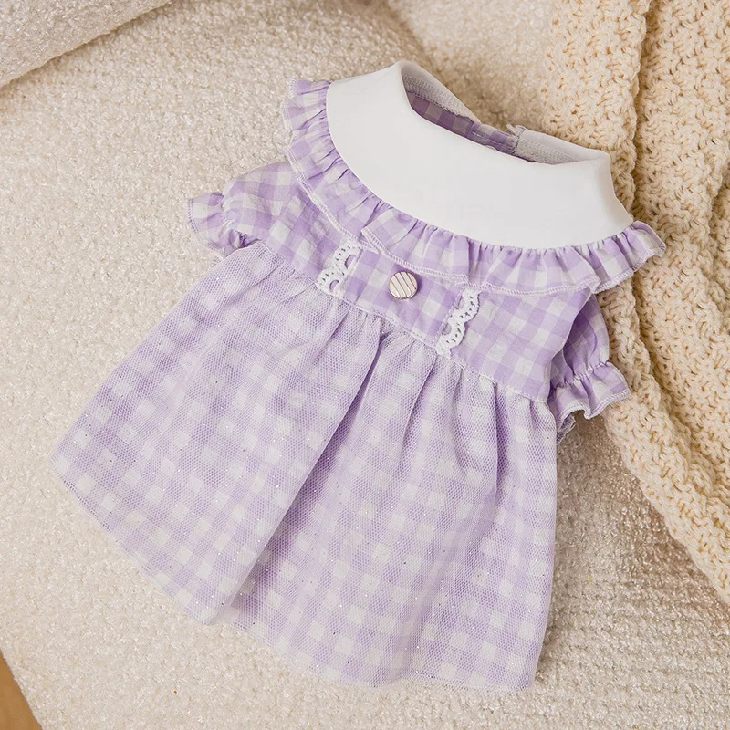 Purple Plaid Dress Pet Clothing Dogs Fairy Skirt Cat Dog Clothes Costume Small Kitten Print Cute Fashion Summer Girl Yorkshire
Purple Plaid Dress Pet Clothing Dogs Fairy Skirt Cat Dog Clothes Costume Small Kitten Print Cute Fashion Summer Girl Yorkshire