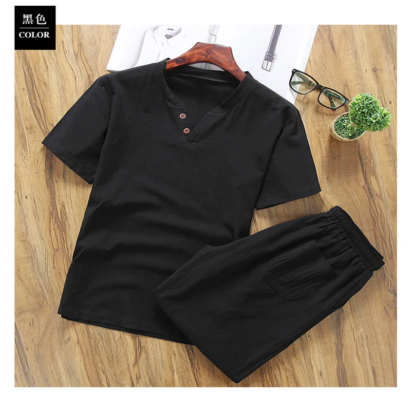 Summer 2022 Two Piece Men's Short Sleeve T-Shirt Linen Cropped Top Shorts Men's Sportswear Design Fashion T-Shirt Sportswear Set
Summer 2022 Two Piece Men's Short Sleeve T-Shirt Linen Cropped Top Shorts Men's Sportswear Design Fashion T-Shirt Sportswear Set