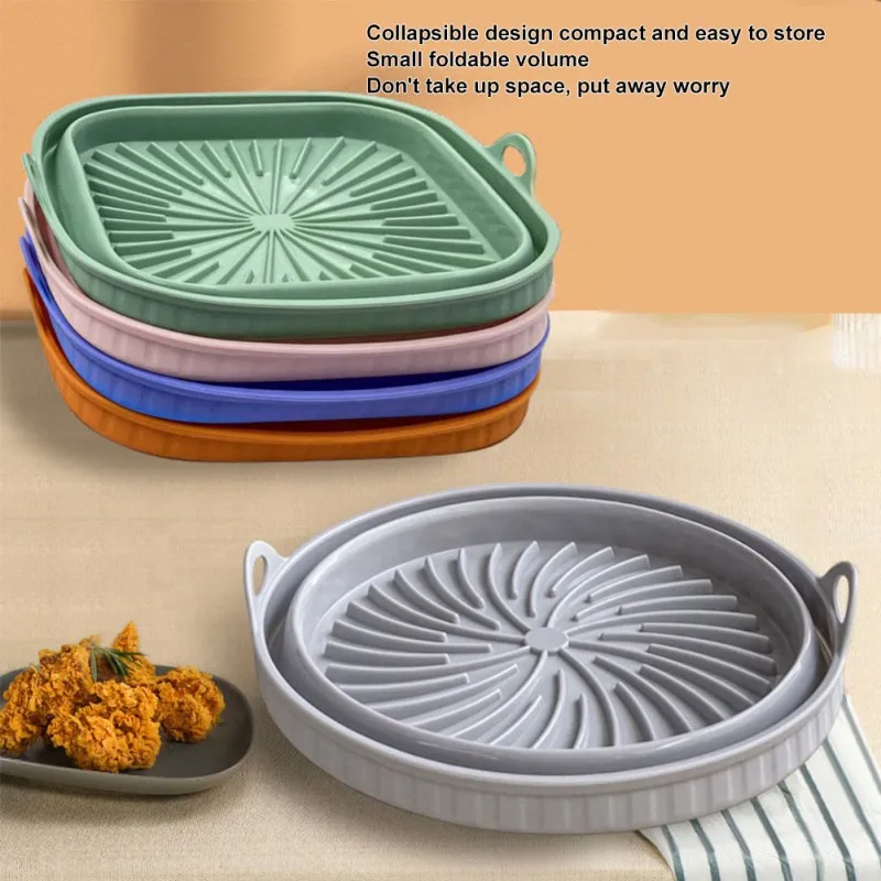 Foldable Airfryer Silicone Basket Oven Baking Tray Fried Pizza Chicken Basket Baking Mat Silicone Mold Reusable Pan Accessories
Foldable Airfryer Silicone Basket Oven Baking Tray Fried Pizza Chicken Basket Baking Mat Silicone Mold Reusable Pan Accessories