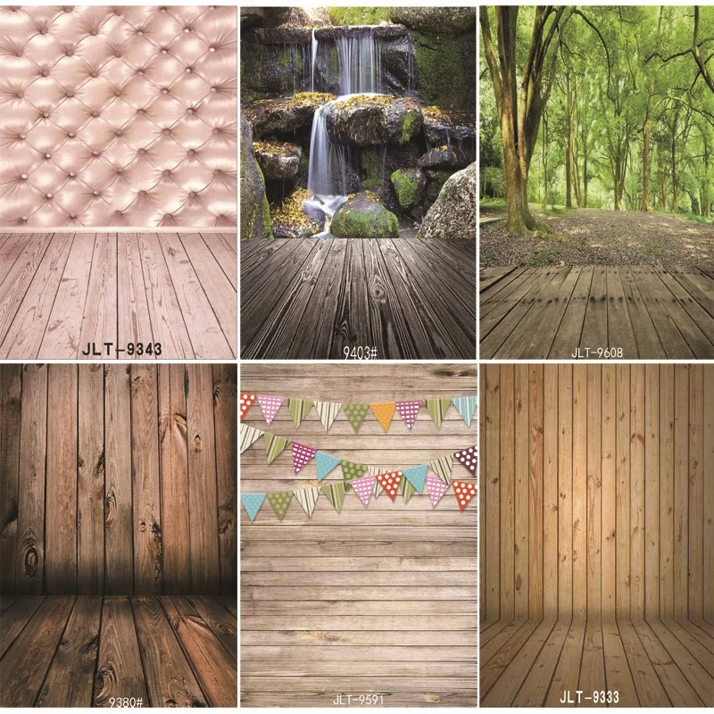 

Vinyl Custom Durable Less Wrinkles Photography Backdrops Prop Wooden Planks Photography Background JL-27