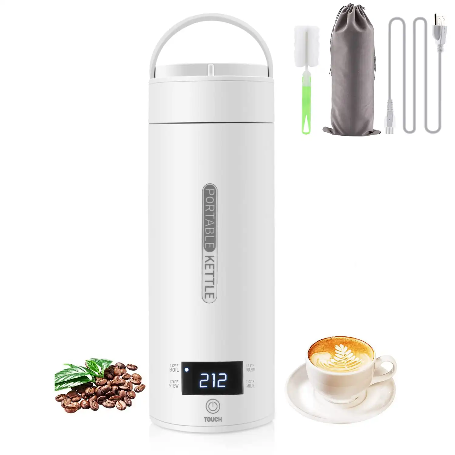 Smart Travel Kettle Electric Small Stainless Steel Portable Digital Electric Kettle for Boiling Water 380ml Travel Tea Kettle Po
Smart Travel Kettle Electric Small Stainless Steel Portable Digital Electric Kettle for Boiling Water 380ml Travel Tea Kettle Po