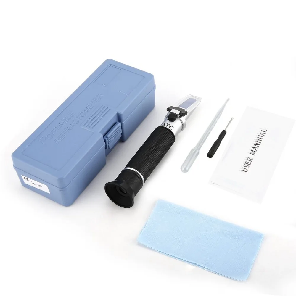 Handheld Refractometer 0-80% Optical Alcohol Liquor and Spirits Wiskey Vodka Content Meter Mini ATC Measuring Tester
Handheld Refractometer 0-80% Optical Alcohol Liquor and Spirits Wiskey Vodka Content Meter Mini ATC Measuring Tester