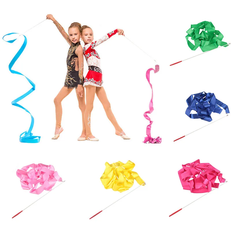 Colorful Gym Dance Bodybuilding Ribbon Rhythmic Art Gymnastic Ballet Ribbons Rotating Sticks For Gym Training
Colorful Gym Dance Bodybuilding Ribbon Rhythmic Art Gymnastic Ballet Ribbons Rotating Sticks For Gym Training