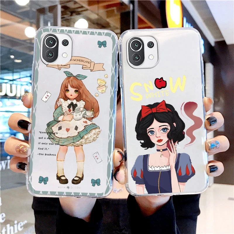 Transparent Cover Snow White Alice Disney Phone Case For Xiaomi Mi 12S 12X 12 11 11T 11i 10T 10 Pro Lite Ultra 5G 9T 9SE 8
Transparent Cover Snow White Alice Disney Phone Case For Xiaomi Mi 12S 12X 12 11 11T 11i 10T 10 Pro Lite Ultra 5G 9T 9SE 8