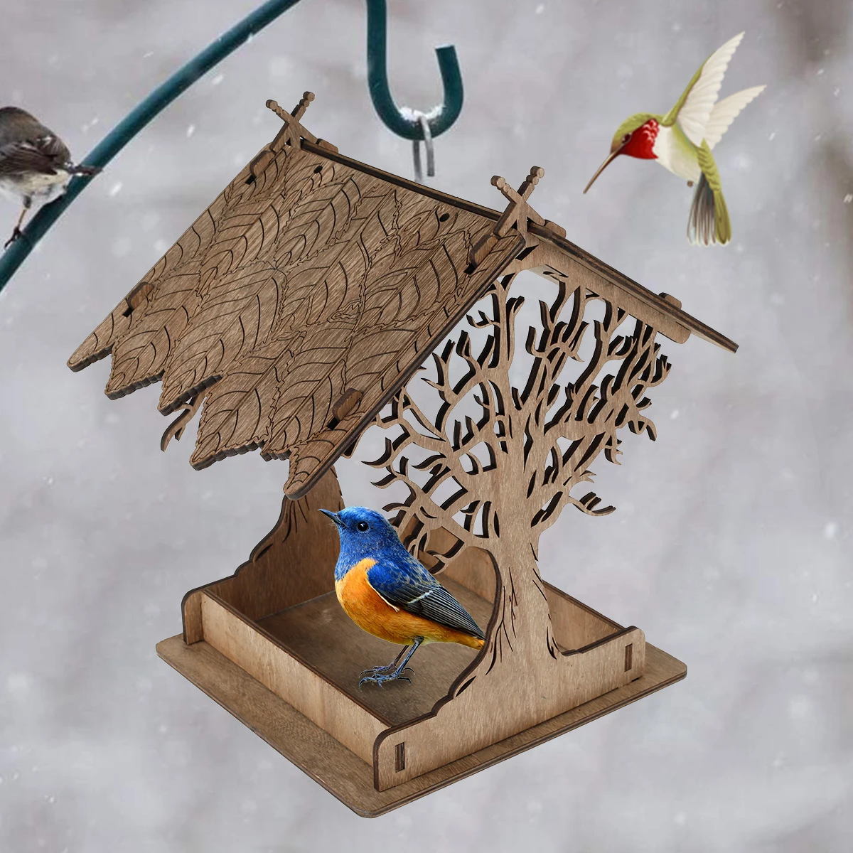Wooden Bird Feeder Vintage Birdhouse Wood Fine Bird Feeder Ornament Outdoor Garden Courtyard Balcony Villa Decoration Pendant
Wooden Bird Feeder Vintage Birdhouse Wood Fine Bird Feeder Ornament Outdoor Garden Courtyard Balcony Villa Decoration Pendant