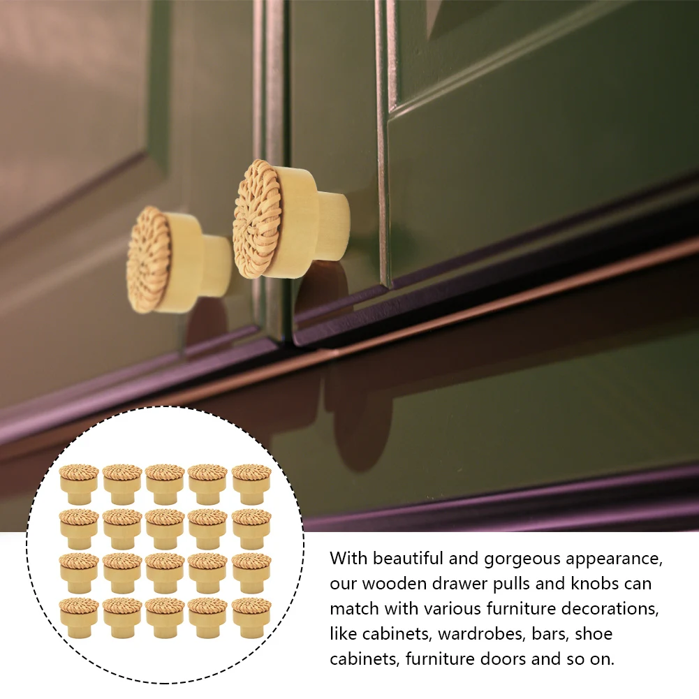 20Pcs Wooden Cabinet Knob With Screws Dresser Handle Wardrobe Universal Handmade For Cabinets Bars Shoe Cabinets Furniture Doors
20Pcs Wooden Cabinet Knob With Screws Dresser Handle Wardrobe Universal Handmade For Cabinets Bars Shoe Cabinets Furniture Doors
