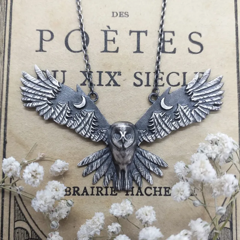 Vintage Flying Owl Pendant Necklace Woman Men Mental Charm Chain Necklace Party Fashion Jewelry Accessories Gift Female Bijoux 
Vintage Flying Owl Pendant Necklace Woman Men Mental Charm Chain Necklace Party Fashion Jewelry Accessories Gift Female Bijoux