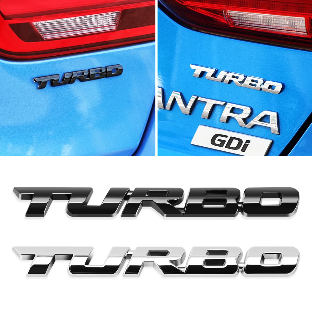 Металлическая Автомобильная наклейка TURBO эмблема кузова автомобиля 3D Наклейка