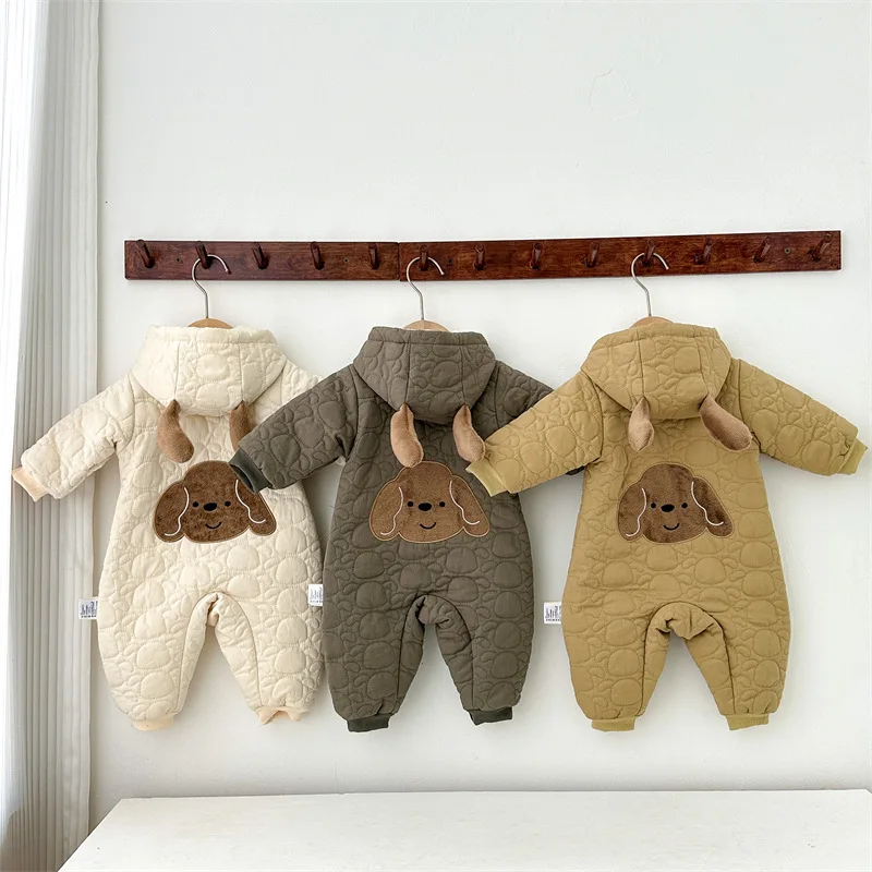 Autumn Winter Children Dog Embroidery Plus Velvet Thicken Cardigan Hooded Romper Boy Girl Baby Cotton Cartoon Fashion Jumpsuit 
Autumn Winter Children Dog Embroidery Plus Velvet Thicken Cardigan Hooded Romper Boy Girl Baby Cotton Cartoon Fashion Jumpsuit