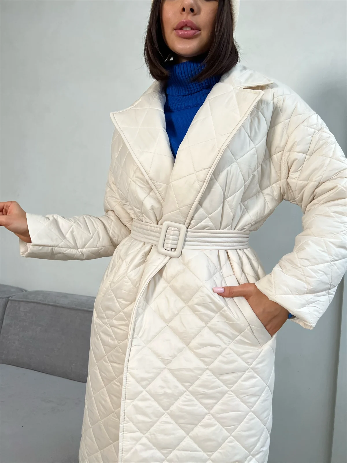 Fall Winter Long Sleeve Parkas Quilted Coats and Jackets for Women Warm Belt Trench Coat Warm Down Jackets Clothes
Fall Winter Long Sleeve Parkas Quilted Coats and Jackets for Women Warm Belt Trench Coat Warm Down Jackets Clothes