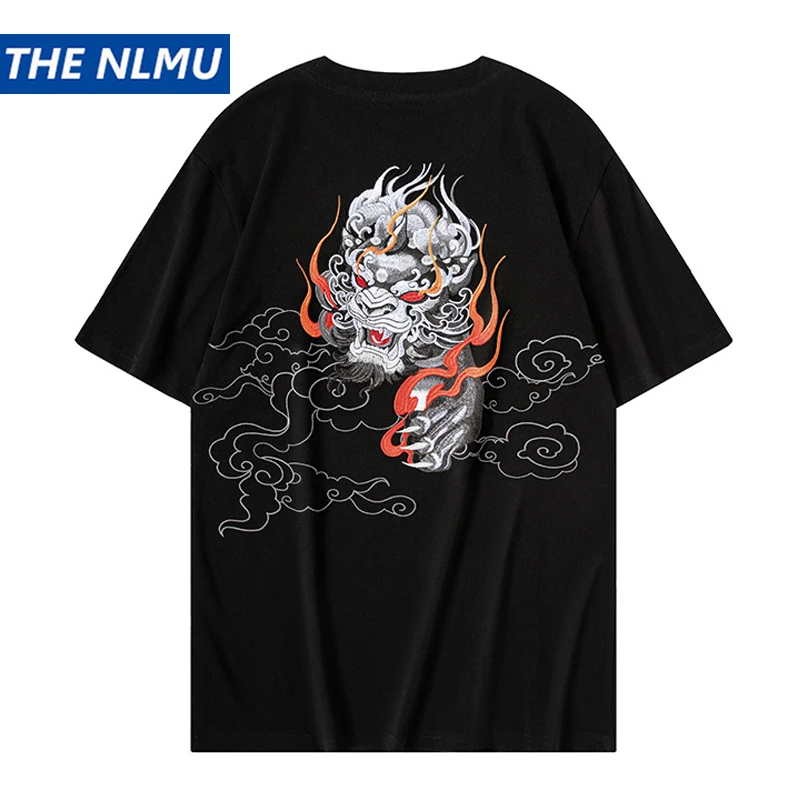 Men Streetwear Hip Hop T Shirt Harajuku Chinese Dragon Flower Embroidery T Shirt 2023 100% Cotton Tshirt Tops Tees Black
Men Streetwear Hip Hop T Shirt Harajuku Chinese Dragon Flower Embroidery T Shirt 2023 100% Cotton Tshirt Tops Tees Black