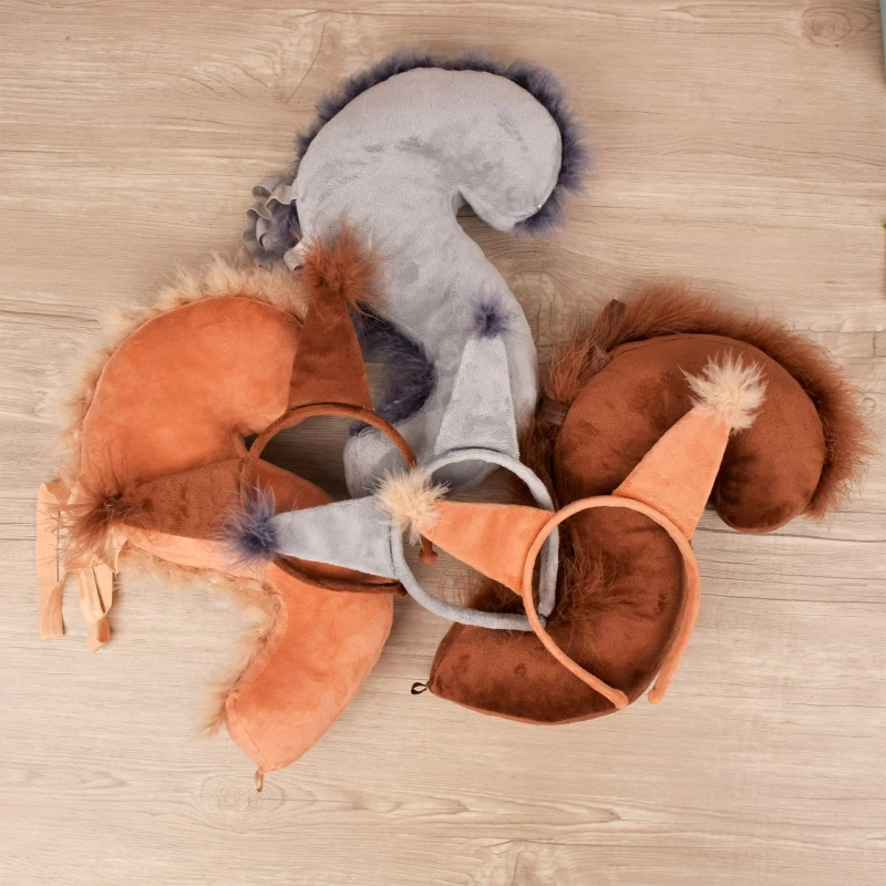 Pack of 2 Squirrel Ears Shape Hairhoop and Tail Children's Day Supplies for Kids
Pack of 2 Squirrel Ears Shape Hairhoop and Tail Children's Day Supplies for Kids