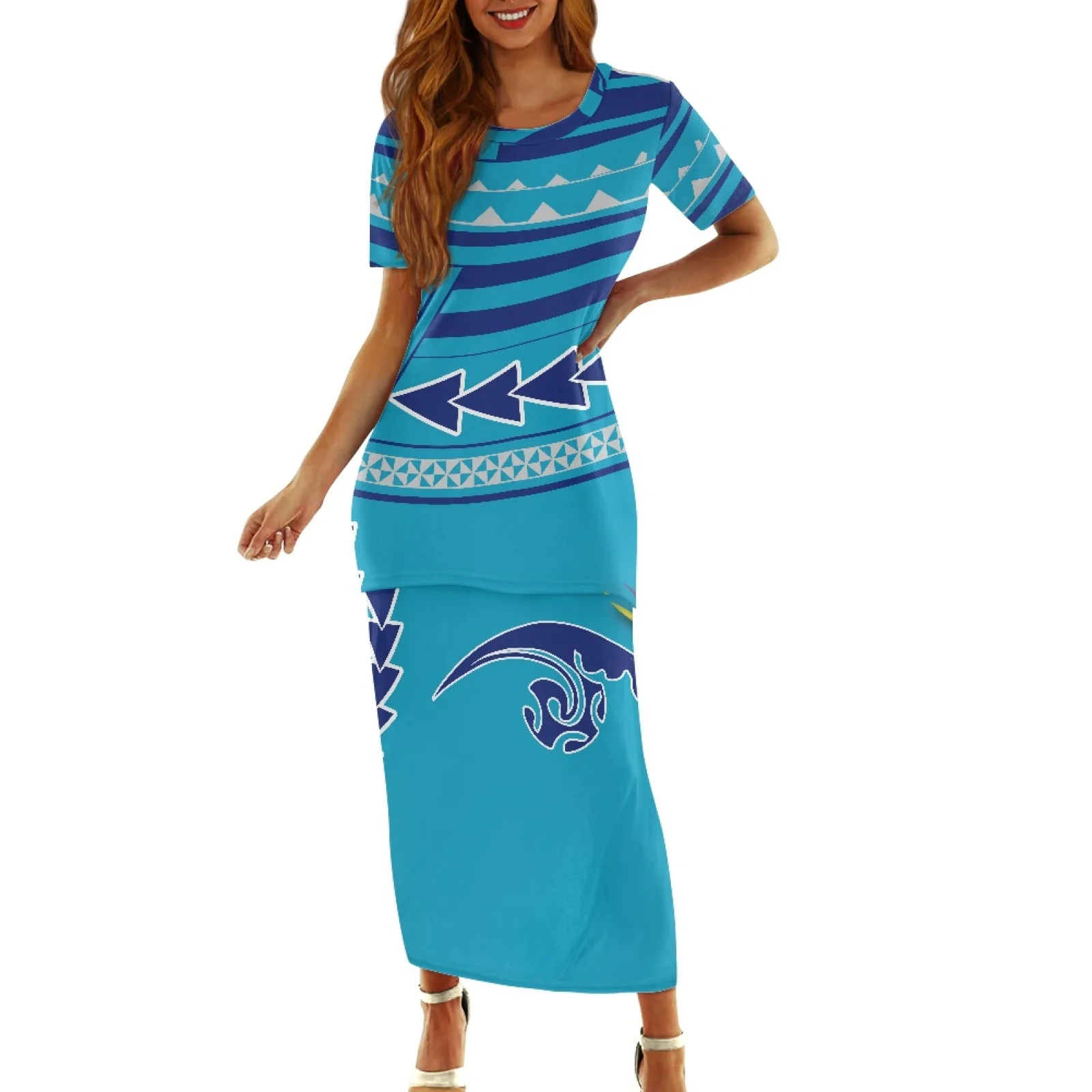 Polynesian Tribal Fijian Totem Tattoo Fiji Prints Summer Women Comfortable Casual Wear Round Neck Short Sleeve Printed Dresses
Polynesian Tribal Fijian Totem Tattoo Fiji Prints Summer Women Comfortable Casual Wear Round Neck Short Sleeve Printed Dresses