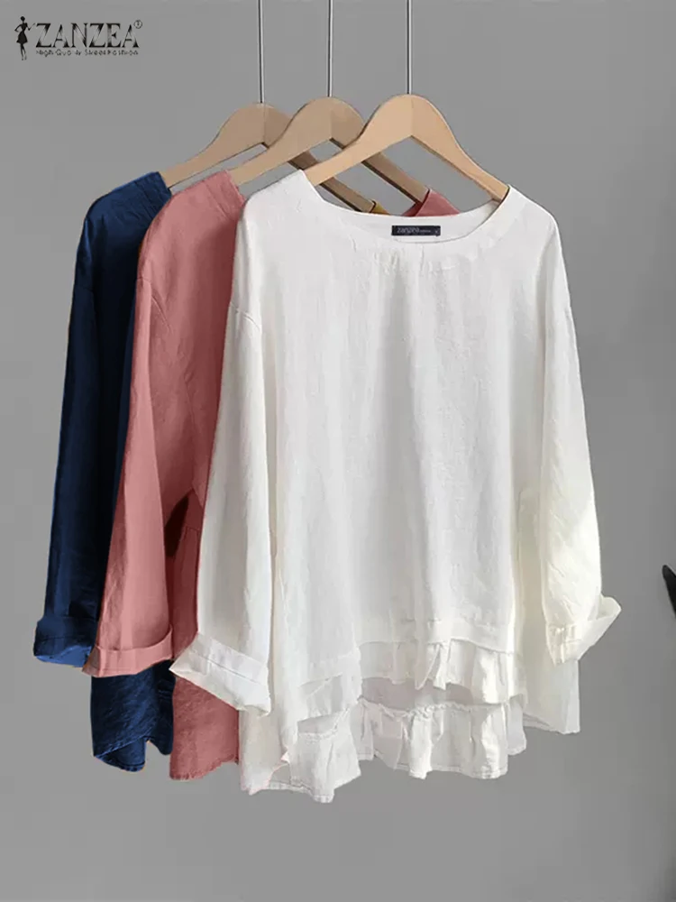 Пуловер ZANZEA женский с длинным рукавом, модная однотонная туника в офисном стиле, Повседневная Свободная элегантная рубашка с круглым вырез...
Пуловер ZANZEA женский с длинным рукавом, модная однотонная туника в офисном стиле, Повседневная Свободная элегантная рубашка с круглым вырез...