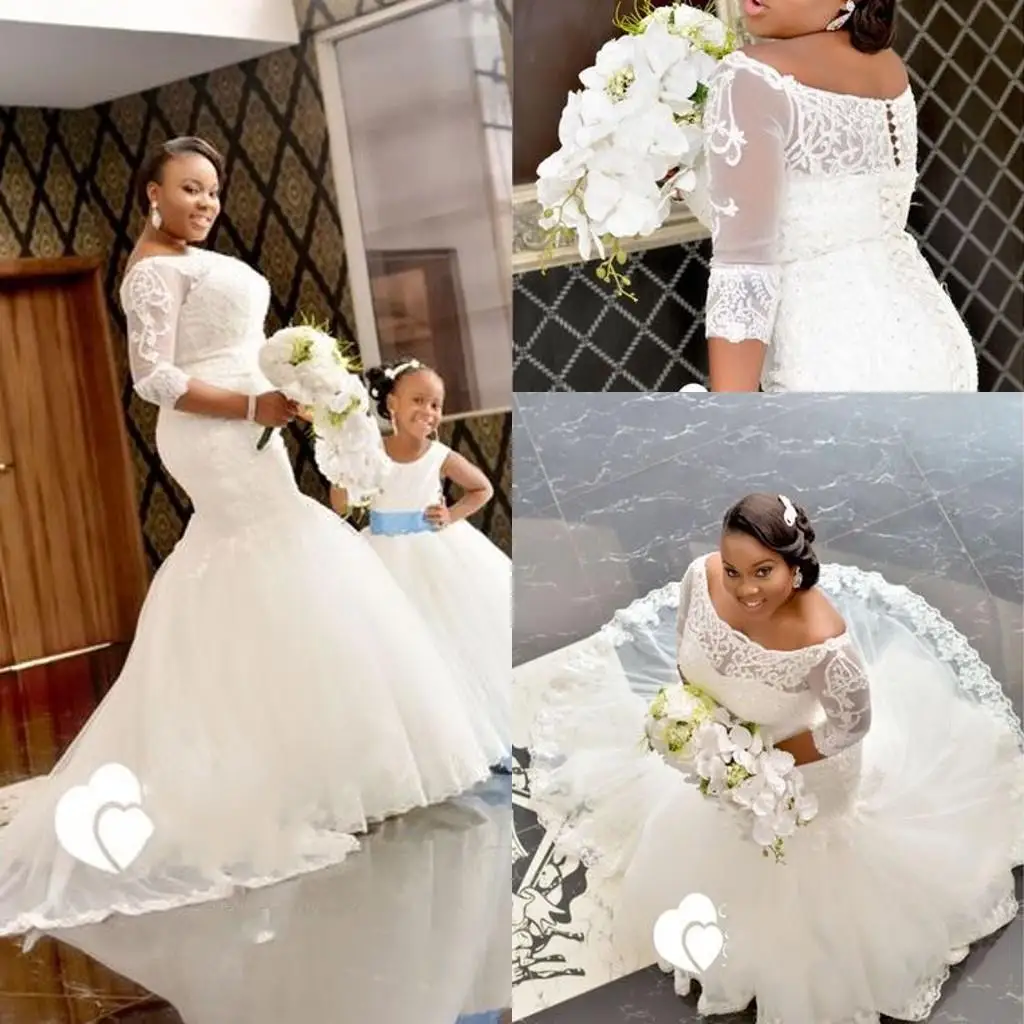 New Half Sleeves African Mermaid Wedding Dress Robe De Mariée 2023 Chapel Train Off The Shoulder Plus Size Bridal Gowns
New Half Sleeves African Mermaid Wedding Dress Robe De Mariée 2023 Chapel Train Off The Shoulder Plus Size Bridal Gowns