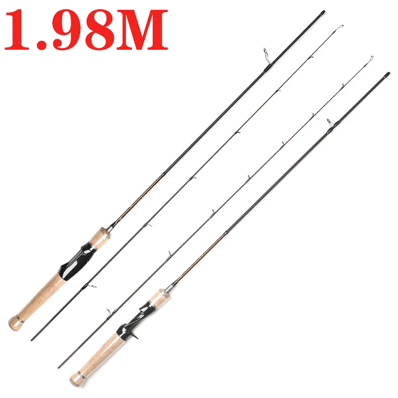 1.98m Fishing Rod Carbon Fiber Spinning/Casting Fishing Pole Lure WT 1.5-9g Line WT3-6LB Ultra Light Fast Lure Fishing Rods
1.98m Fishing Rod Carbon Fiber Spinning/Casting Fishing Pole Lure WT 1.5-9g Line WT3-6LB Ultra Light Fast Lure Fishing Rods