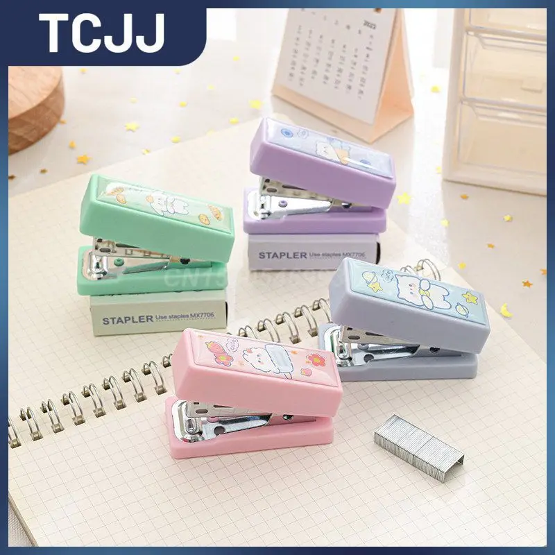 Cartoon Stapler Set Mini Stapler Labor-saving Cute 1pc Small Needle Stapler Stationery Binding Tools Portable Small Stapler
Cartoon Stapler Set Mini Stapler Labor-saving Cute 1pc Small Needle Stapler Stationery Binding Tools Portable Small Stapler