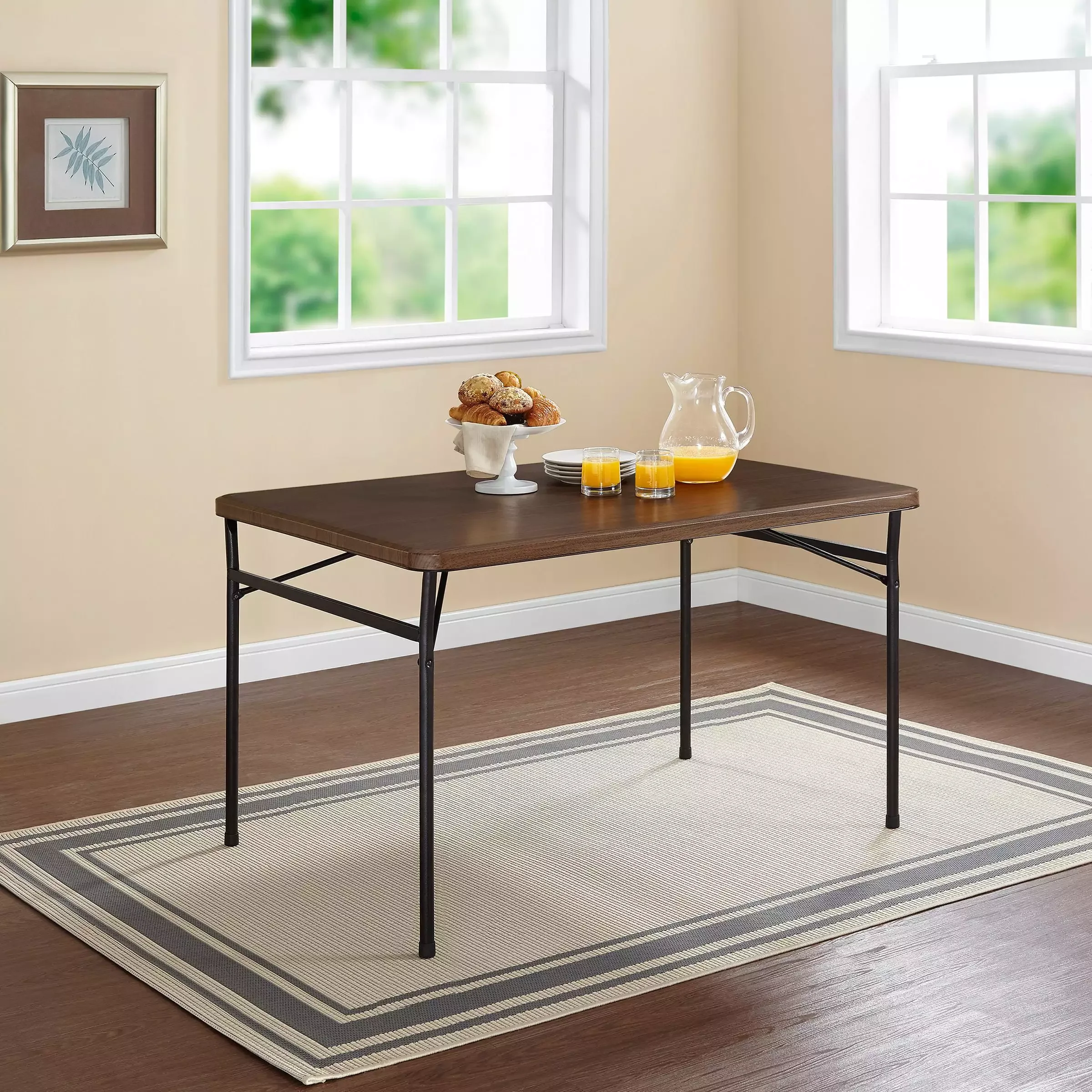 48" Faux Wood Folding Table, Walnut
48" Faux Wood Folding Table, Walnut