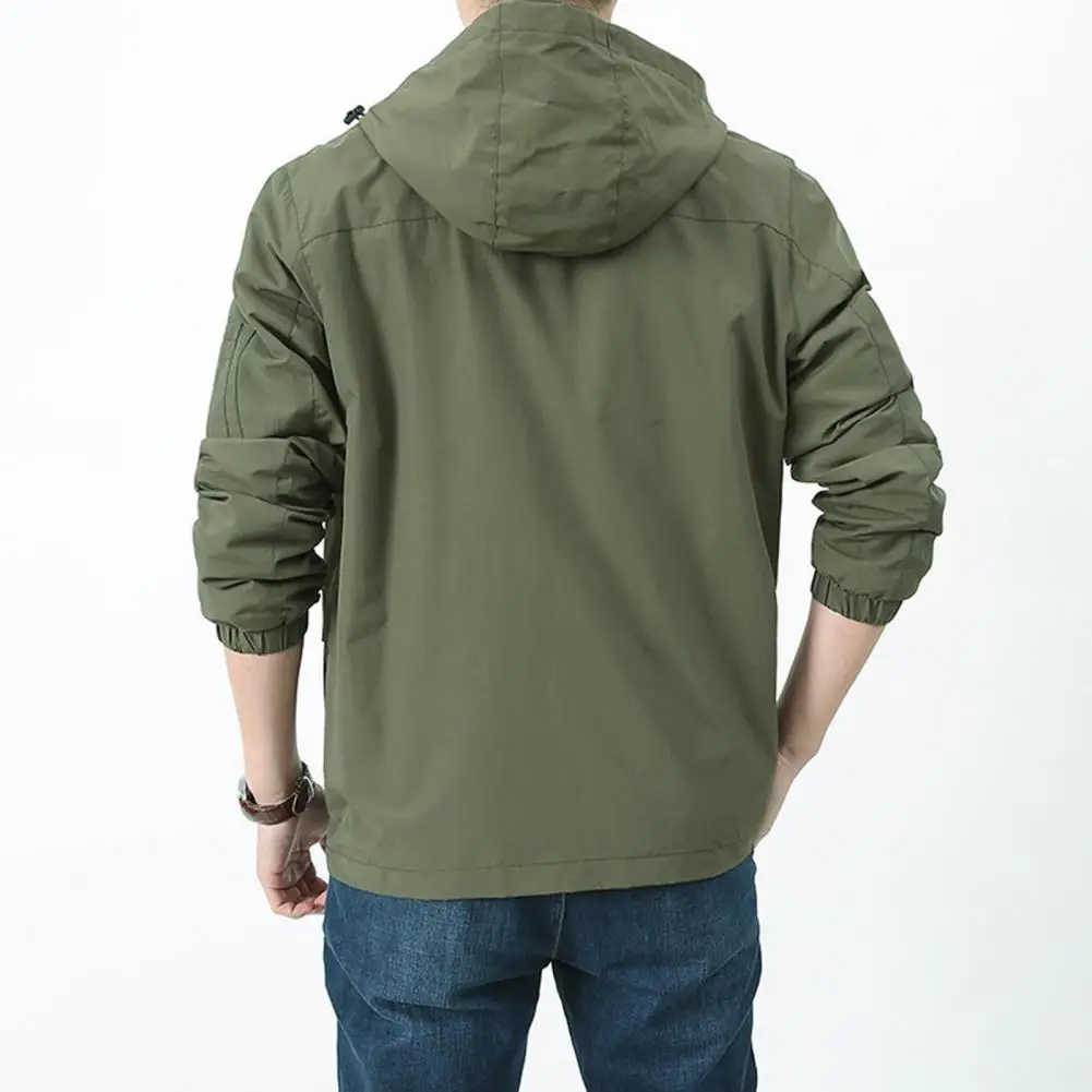 Men Jacket Multi Pockets Skin-touch Windproof Elastic Cuff Hood Jacket Men Cargo Jacket for Outdoors
Men Jacket Multi Pockets Skin-touch Windproof Elastic Cuff Hood Jacket Men Cargo Jacket for Outdoors