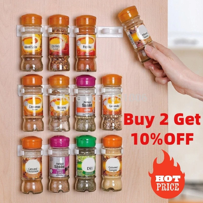 Spice Rack Wall Mount Kitchen Organizer Seasoning Bottle Holder Hanging Spice Jars Clip Cabinet Organizer Spice Storage Rack
Spice Rack Wall Mount Kitchen Organizer Seasoning Bottle Holder Hanging Spice Jars Clip Cabinet Organizer Spice Storage Rack