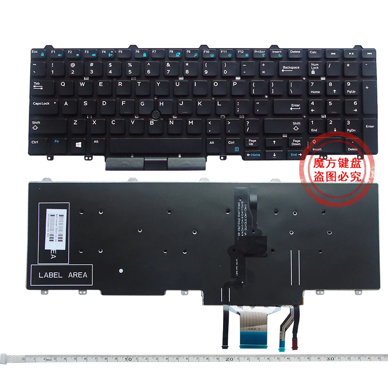 

US/RU Keyboard For Dell Latitude E5550 E5570 E5580 E5590 M3510 M7510 M7720 M7520 3510 7510 7710 7720 7520 3520 P53F Backlight