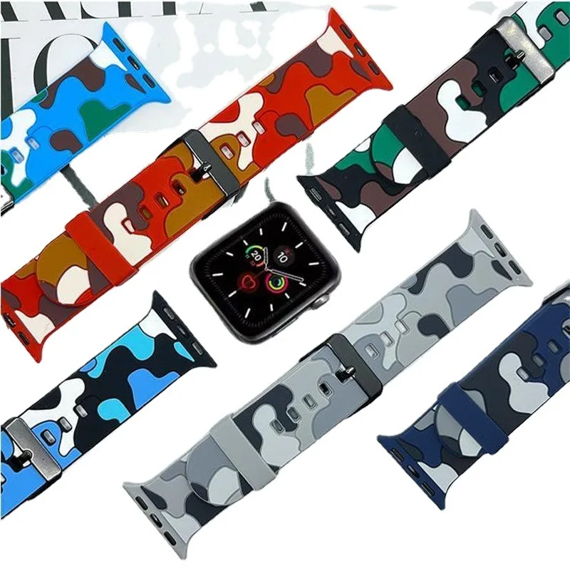 Camouflage Silicone Strap for Apple Watch Band Ultra 49mm 38/40/41mm 42/44/45mm Watchband Bracelet for iWatch Series 8 SE 5 7 6
Camouflage Silicone Strap for Apple Watch Band Ultra 49mm 38/40/41mm 42/44/45mm Watchband Bracelet for iWatch Series 8 SE 5 7 6