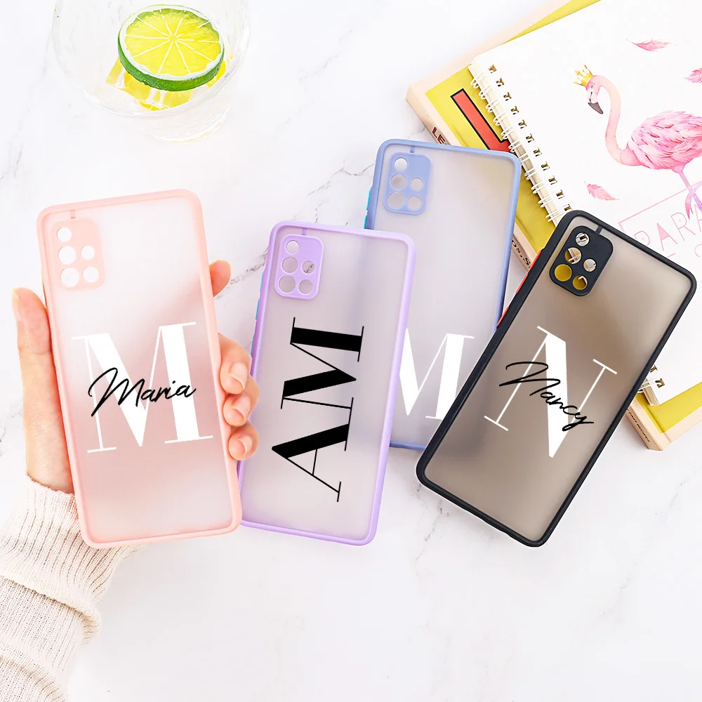 Custom DIY Phone Case For Samsung Galaxy S20 FE S21 Plus S22 Ultra A51 A52 A32 A12 A53 A33 A71 Funda Name Initial letter Case
Custom DIY Phone Case For Samsung Galaxy S20 FE S21 Plus S22 Ultra A51 A52 A32 A12 A53 A33 A71 Funda Name Initial letter Case