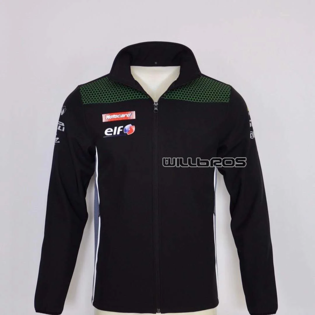 

Классическая флисовая куртка Moto GP на молнии для команды Kawasaki, мотоциклетная гоночная куртка для езды по бездорожью