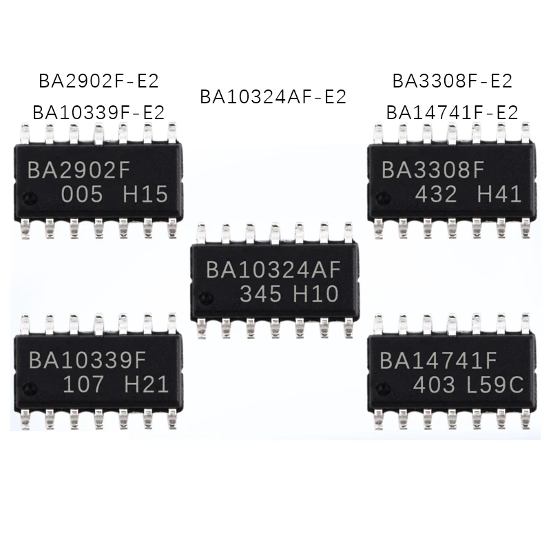 1PCS BA10339F-E2 BA10324AF-E2 BA14741/BA2902/BA3308F-E2 
1PCS BA10339F-E2 BA10324AF-E2 BA14741/BA2902/BA3308F-E2