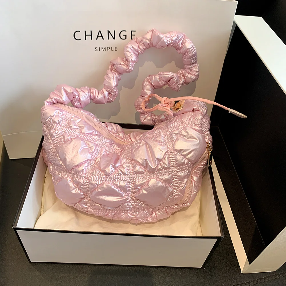 PU Pleated Women Crossbody Bags Quilted Embroidered Thread Tote Shoulder Bags Bright Color Travel Camping Casual Messenger Bag
PU Pleated Women Crossbody Bags Quilted Embroidered Thread Tote Shoulder Bags Bright Color Travel Camping Casual Messenger Bag