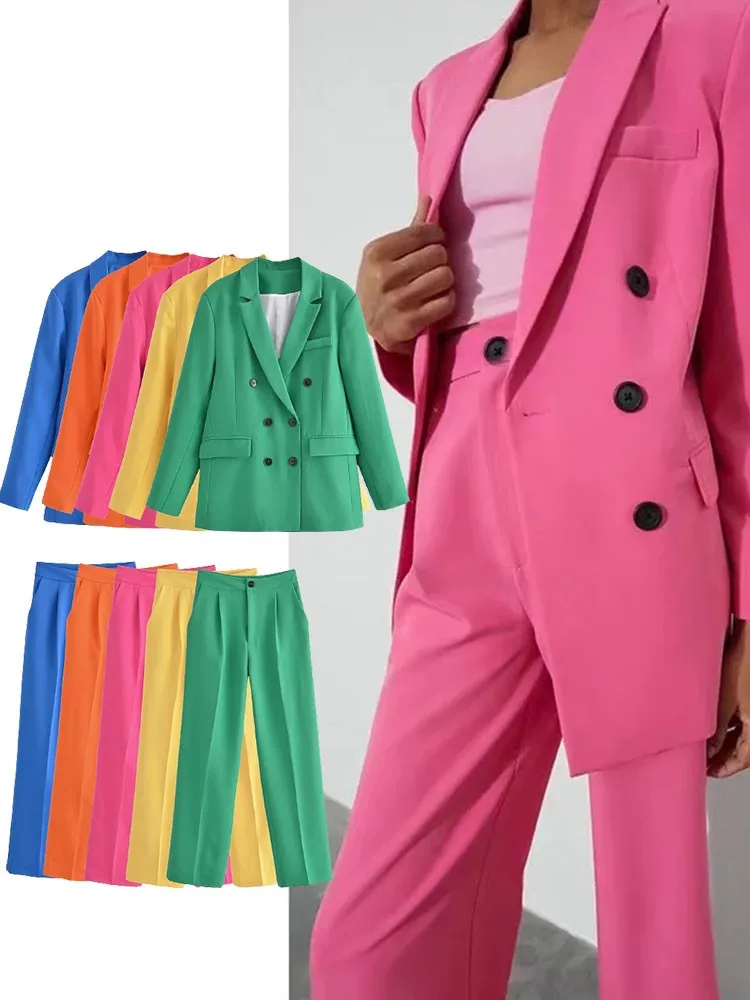 RDMQ 2023 New Women 2 Pieces Sets Double Breasted Suit Sets Candy Colors Casual Office Elegant Woman Jackets Long Sleeve Sets
RDMQ 2023 New Women 2 Pieces Sets Double Breasted Suit Sets Candy Colors Casual Office Elegant Woman Jackets Long Sleeve Sets