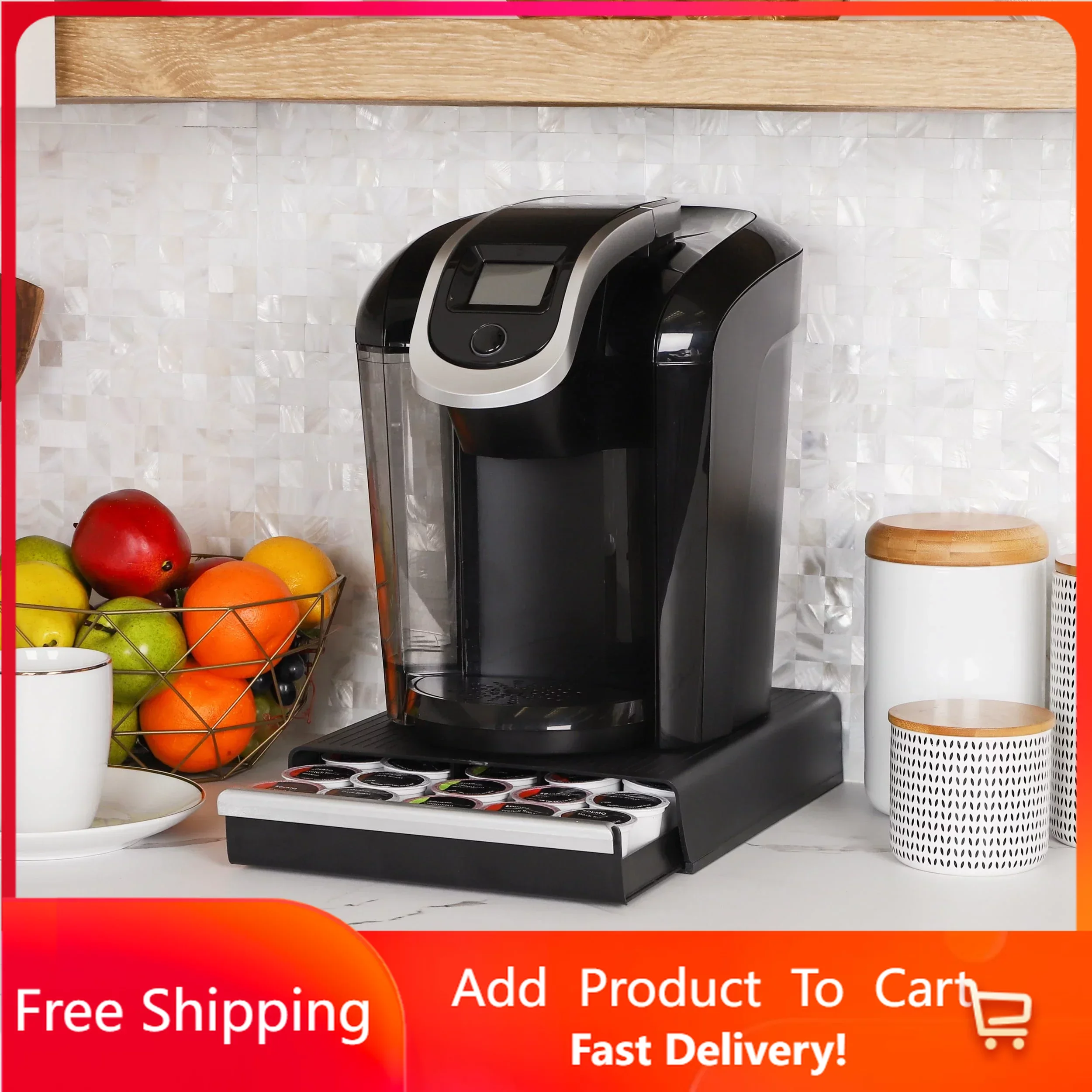 Single Serve Coffee Pod Drawer and Holder, Black, Kitchen Storage, Household Items, Storage Containers, Food Storage
Single Serve Coffee Pod Drawer and Holder, Black, Kitchen Storage, Household Items, Storage Containers, Food Storage