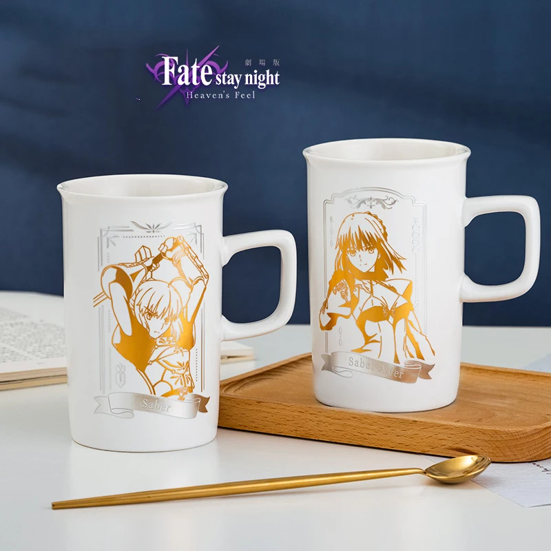 Anime Fate/stay night Altria Pendragon Saber Ceramic Gold Stamping Water Mug Cup Unisex Coffee Cup Fashion Cosplay Birthday Gift
Anime Fate/stay night Altria Pendragon Saber Ceramic Gold Stamping Water Mug Cup Unisex Coffee Cup Fashion Cosplay Birthday Gift