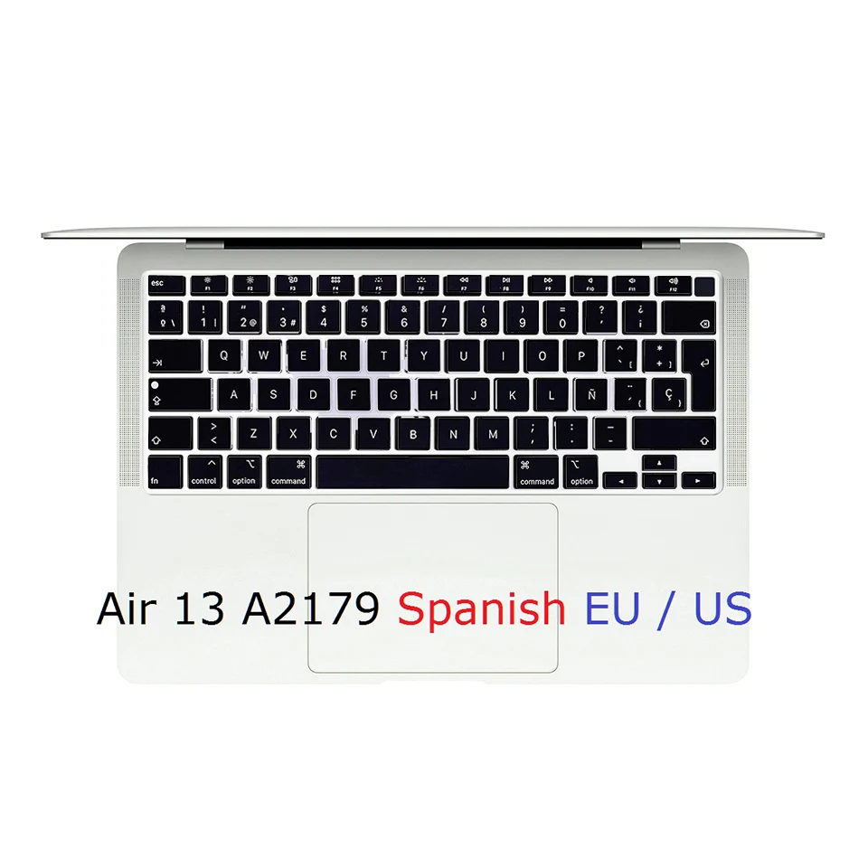 Мягкий чехол с испанской раскладкой для Macbook Air 13 2020 A2179 США ЕС испанская Силиконовая накладка на клавиатуру чехол для ноутбука
Мягкий чехол с испанской раскладкой для Macbook Air 13 2020 A2179 США ЕС испанская Силиконовая накладка на клавиатуру чехол для ноутбука