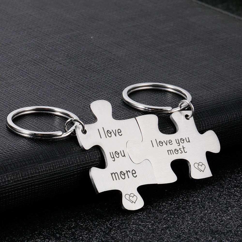 Original Puzzle Key Chain Anniversary Paired Gift Couple Keychain for Valentine's Day Souvenirs Lover Gifts Jewelry for Women 
Original Puzzle Key Chain Anniversary Paired Gift Couple Keychain for Valentine's Day Souvenirs Lover Gifts Jewelry for Women