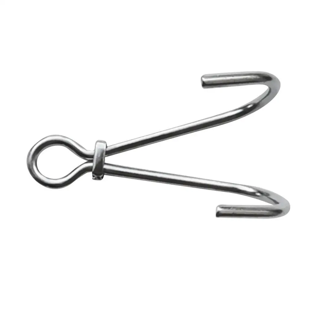 

316 Stainless Steel Scuba Dive Current Drift Diving Reef Double Hook 13 5cm