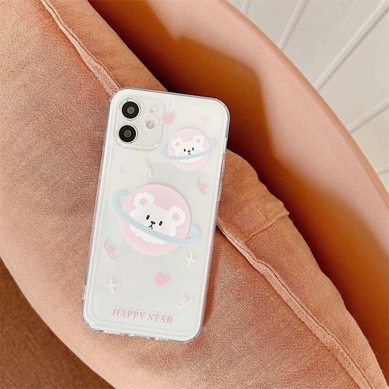 Cute Cartoon Sweet Planet Bear Love Transparent Soft Anti-fall Shell For iphone 11 12 13 Pro Max XR X Xs 6 7 8 Plus Phone Case
Cute Cartoon Sweet Planet Bear Love Transparent Soft Anti-fall Shell For iphone 11 12 13 Pro Max XR X Xs 6 7 8 Plus Phone Case