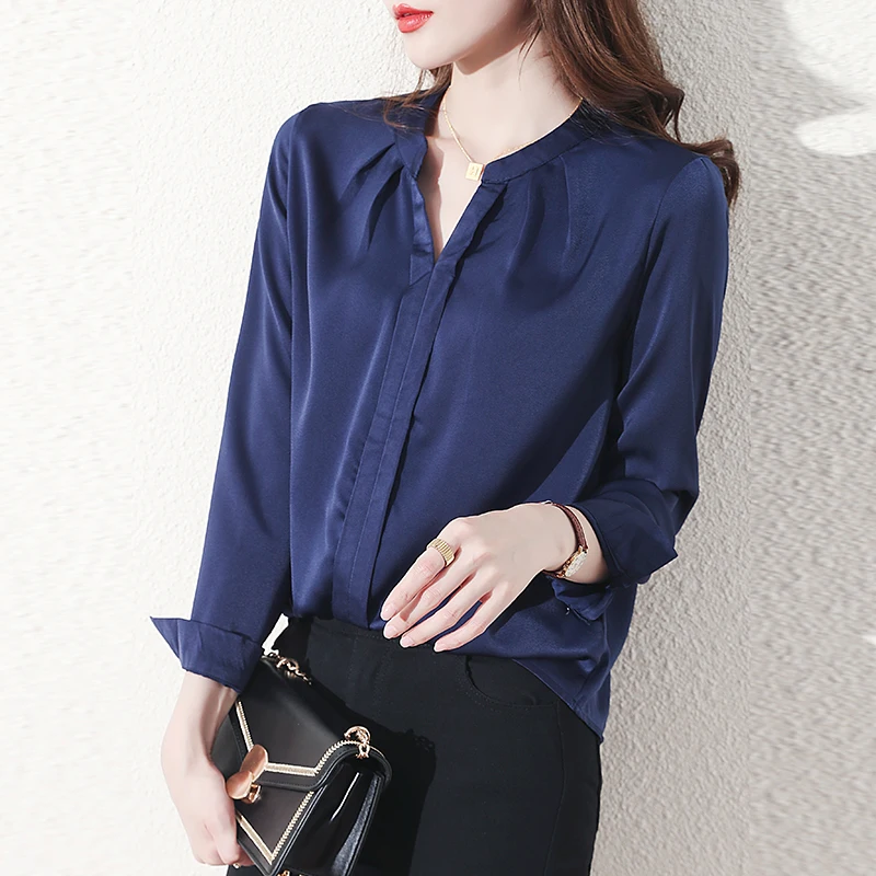 Women's Blouse Solid Girl's Shirt New Casual Loose Chiffon Long Sleeve Top Summer Retro Lady Clothing Houthion
Women's Blouse Solid Girl's Shirt New Casual Loose Chiffon Long Sleeve Top Summer Retro Lady Clothing Houthion